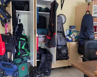 Wide assortment of luggage, travel bags, backpacks and canvas bags.