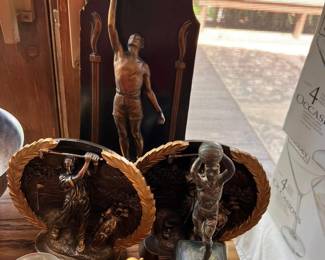 Vintage brass trophies