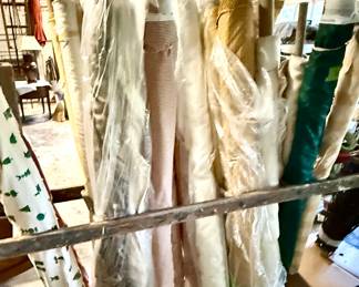 Many rolls of quality fabric