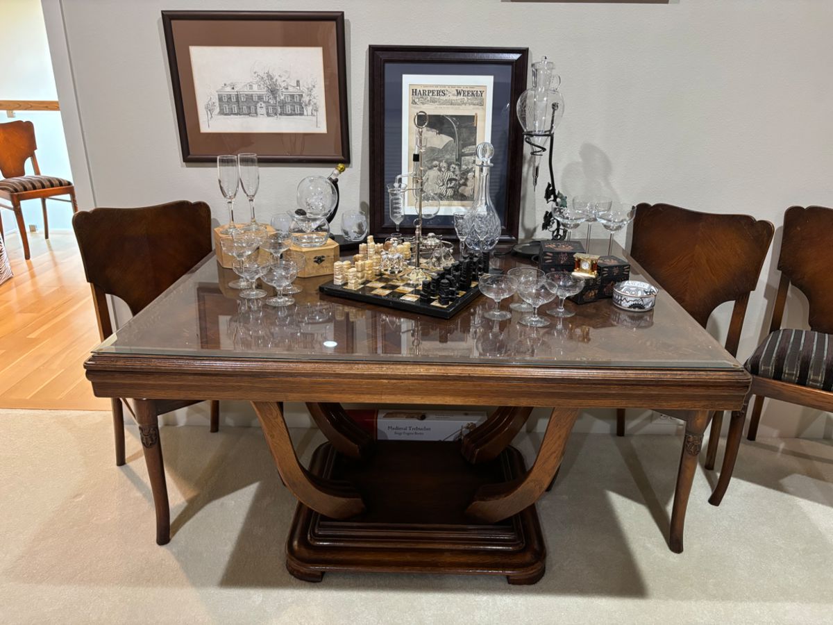 Antique Dining Table w/ chairs.