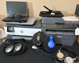 Printers & ink cartridges. Beats, Bose and Sony headphones. Portable blue-ray player. 
