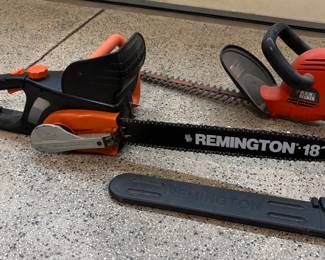 Remington Electric Chainsaw, Black & Decker Hedge Trimmer