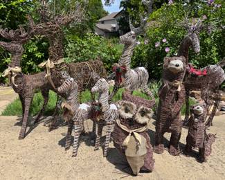 Seasonal Lawn Decor; Christmas Reindeer, Bears and Owls. 