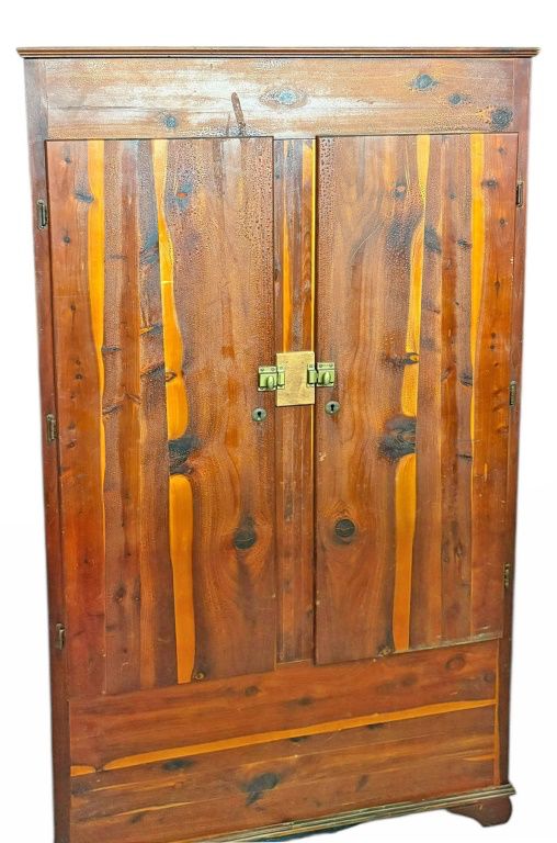 Antique 1920s Cedar WardrobeCloset
