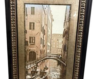 Framed Print Of A Venetian Canal Scene