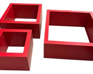 Three Tiered Nesting Red Frame Set