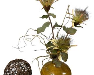 Decorative Floral Arrangement WWIcker Ball