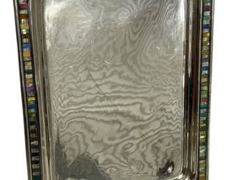 Mosaic Bordered Serving Tray