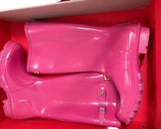 Hunter Bright Pink Rain Boots Socks