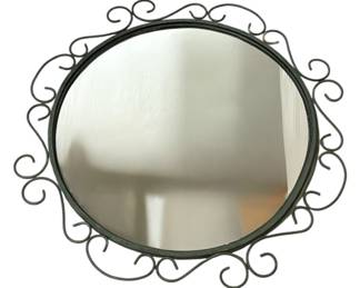 Black Metal Framed Mirror