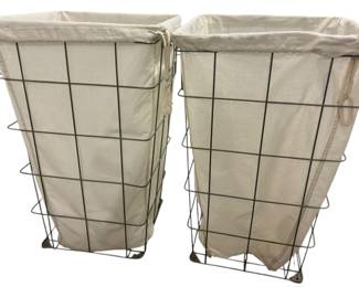 Metal Wire Grid Laundry Hampers