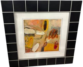 Black Framed Abstract Painting