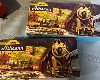 More vintage train car boxes.