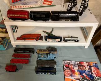 More vintage train cars and accessories.