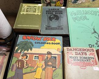 Selection of vintage books.