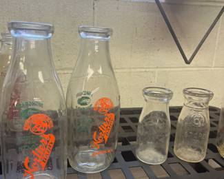 Nortier’s Dairy of Marion, NY vintage milk bottles.