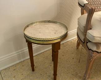 Small Round Table with Marble Top