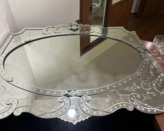 Large, Vintage , Oval Mirror