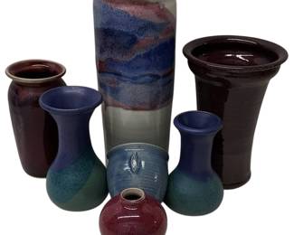 7 Signed Pieces * Bruning Pottery * Michael McCanter & 2 Others