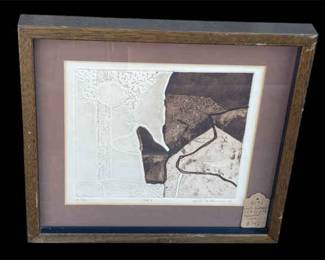 Rare 1969 Sachi Tsutsumi Etching with Aquatint