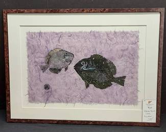 WOW! Original Gyotaku By Kalani & Carrie Lickle 1995