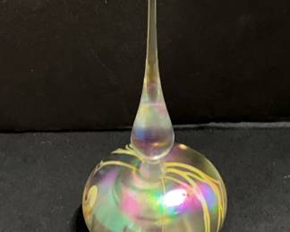 Gorgeous Hand blown Art Glass Perfume Bottle With Stopper * Mt St Helens Ash