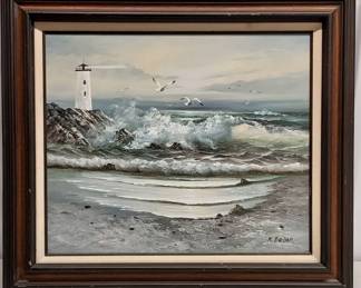 Original Seascape Painting By: K. Beiber