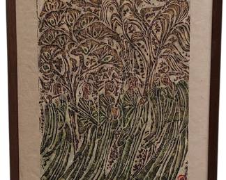 Chinese Stone Rubbing "Five Beauties"