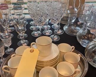 Tiffany cup and saucer 16 pc. set.