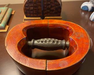 Antique wooden hat stretcher.