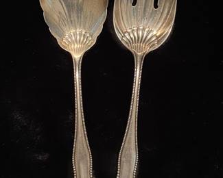 Large sterling serving set.