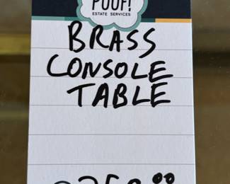 Brass Console Table