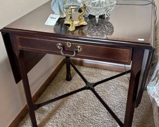 Wood Side Table, Dasia by Lladro Figurine