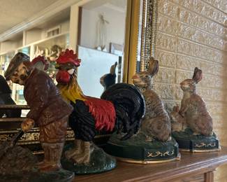 Cast iron door stops/statues