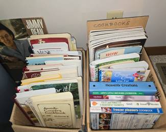 Some of these cook books are in box lots.