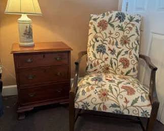 Bedside Table 2 by Craftique with Chair