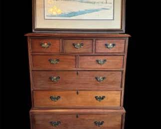 Craftique Chest of Drawers with Print by William Mangum