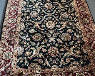 Rug in Black Burgundy