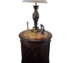 Round Side Table Lamp