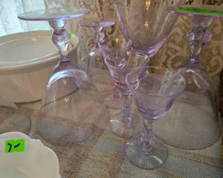 TIFFIN TWILIGHT BLUE ALEXANDRITE WATER GOBLETS