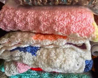 CROCHETED BLANKETS, NEVER USED