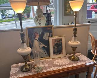 Hollywood Regency Style Table Lamps 1950s LENOX
