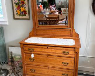 Antique Eastlake Dresser Tilt Mirror