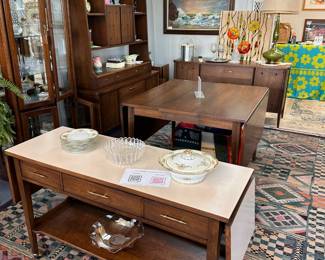 MCM 1960s Broyhill Saga Series Dining Room Buffet Room Divider Table