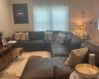 Dark brown sectional sofa $1100