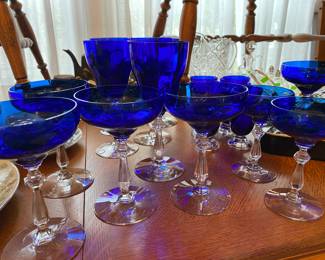 Bryce 784 Cobalt Blue Coupe Champagne 1940's era