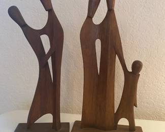 Carved Wooden Family