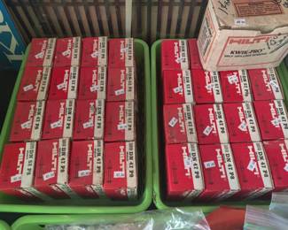 HILTI CONCRETE NAILS $5 PER BOX....NEW $25 PER BOX