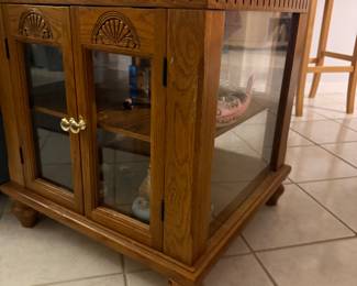 Peek-a-boo glass furniture case