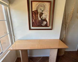 Italian Lacquered Wood Contemporary Dining Room Furniture: 6 Person Dining Table with Extension, China Cabinet, and Buffet.